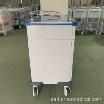 Carro de tratamiento de aluminio de mármol artificial de acero hospitalario